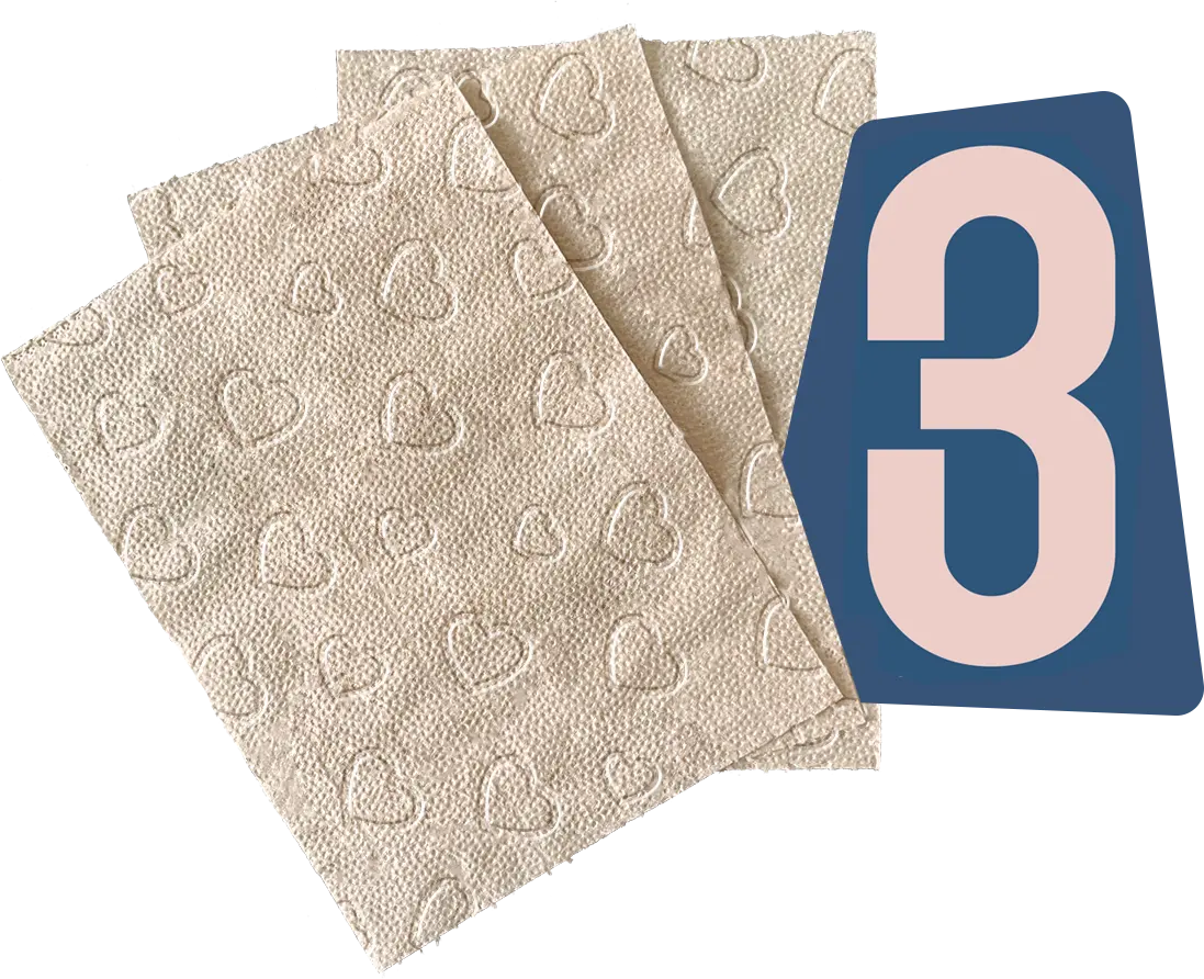 Number section background - section 3 - Naturellement non blanchi.